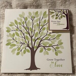 Tree Canvas Art with Guest Book